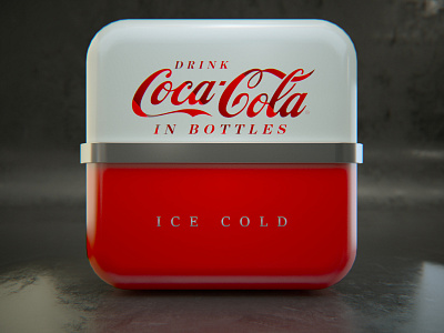 Quasi materialized Icon_Coca Cola 4d cinema octane ui