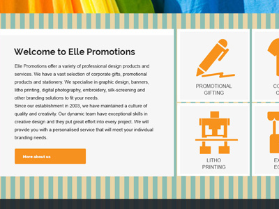 Elle Promotions content creation copywriting website website content