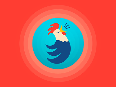 Rooster / Logo Design animal badge brand geometric illustration logo mascot rooster vector
