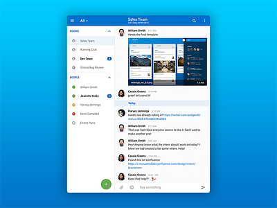 HipChat Tablet App Redesign android app application chat conversation hipchat material design messenger tablet ux