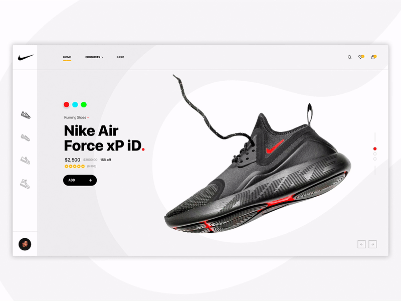 Nike Product Landing Page - Concept animation concept interaction landing page landing page concept nike product landing ui ux web