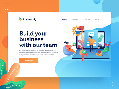 Business Team Header Illustration