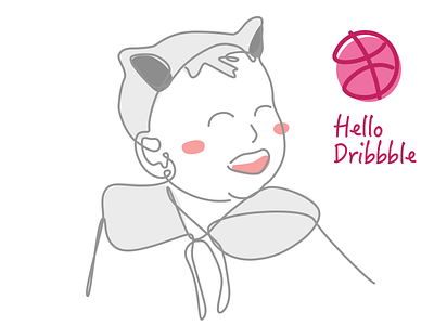 Hello Dribbble!!! illustration my son sketch