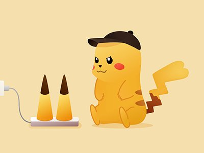 ピカチュウ 皮卡丘 Pikachu pikachu pokemon sketch illustration