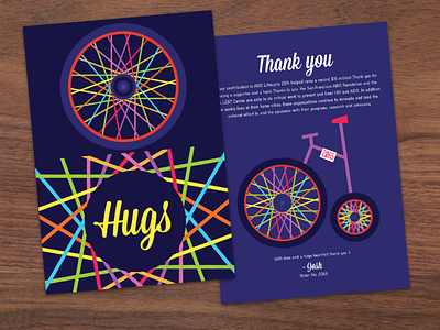 Bicycle Card bicycle cycling thank you card wheels
