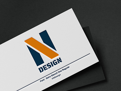 Logo blue branding design icon illustration logo mockup orange vector