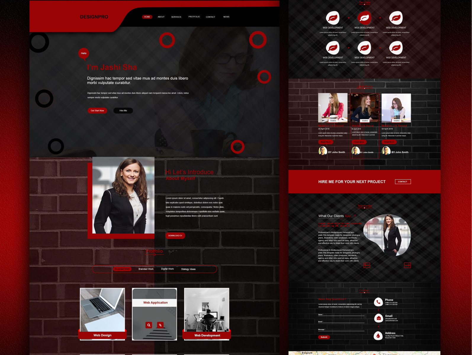 Personal web template design by Soothing Tact on Dribbble