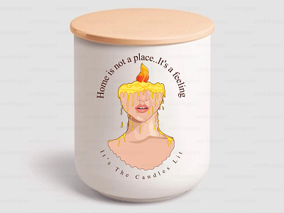 Candle girl label design candle girl candle label design graphic design illustration label label design label girl labels print product label typography design
