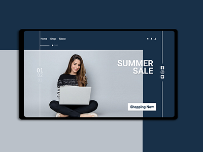 Web UI design - Summer Sale color design ui ux web webdesign website xd design