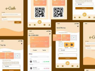 Mobile UI Design - Online Payment app app design branding color design figma landing page logo mobile app design mobile design onboarding online payment ui ux xd design