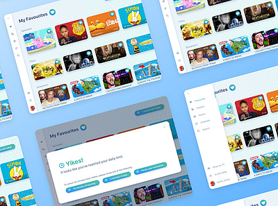 Child Video Streaming App design streaming tablet ux video web