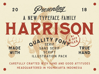 Harrison Typeface Family badges branding custom lettering custom type illustration label design lettering logo designs packaging design typography