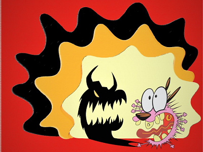 Courage the Cowardly Dog! design illustration vector
