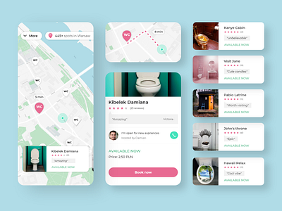AirPnP - Best No. 1 & No. 2 App | Project airbnb aplikacja map poland renting app sharing economy uidesign uxdesign wc