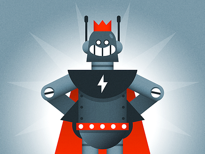 King Robot character design illustration illustrator photoshop vector