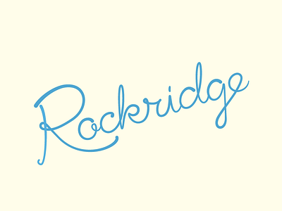 Rockridge lettering script