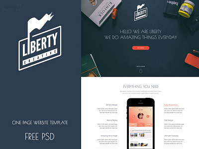 Free Liberty One Page Template PSD free template free templates free ui kits free ui kits download free web template free web ui free web ui kits free website template freebie freebies one page design one page site one page template one page website