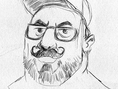Portrait drawing of friend Ovidiu cartoon character illustratie illustration portrait portret sketch sketches toon