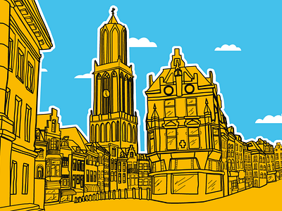 Mural of the city of Utrecht