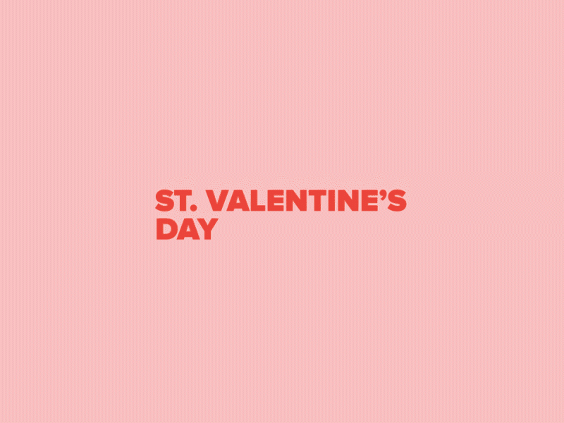 St Valentine's Day animation design illustration