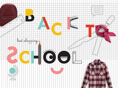 Back to school mini-campaign shot design illustration web