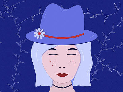 The girl with a hat. artist character creative design flatillustration illustration illustrator pixelmator