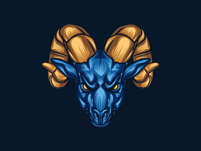 Goat Head Vector Illustration