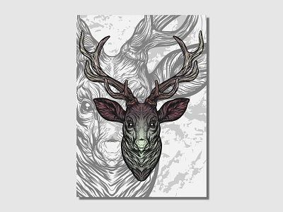 Illustration Of Head Deer