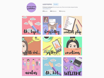 Instagram Web Template design graphic design illustration instagram post instagram template social media design vector web