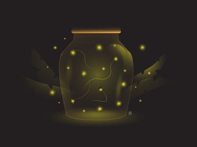 Firefly in glass jar