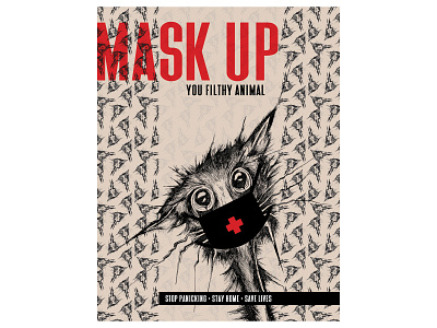 Mask Up Covid-19 18x24 Poster Design