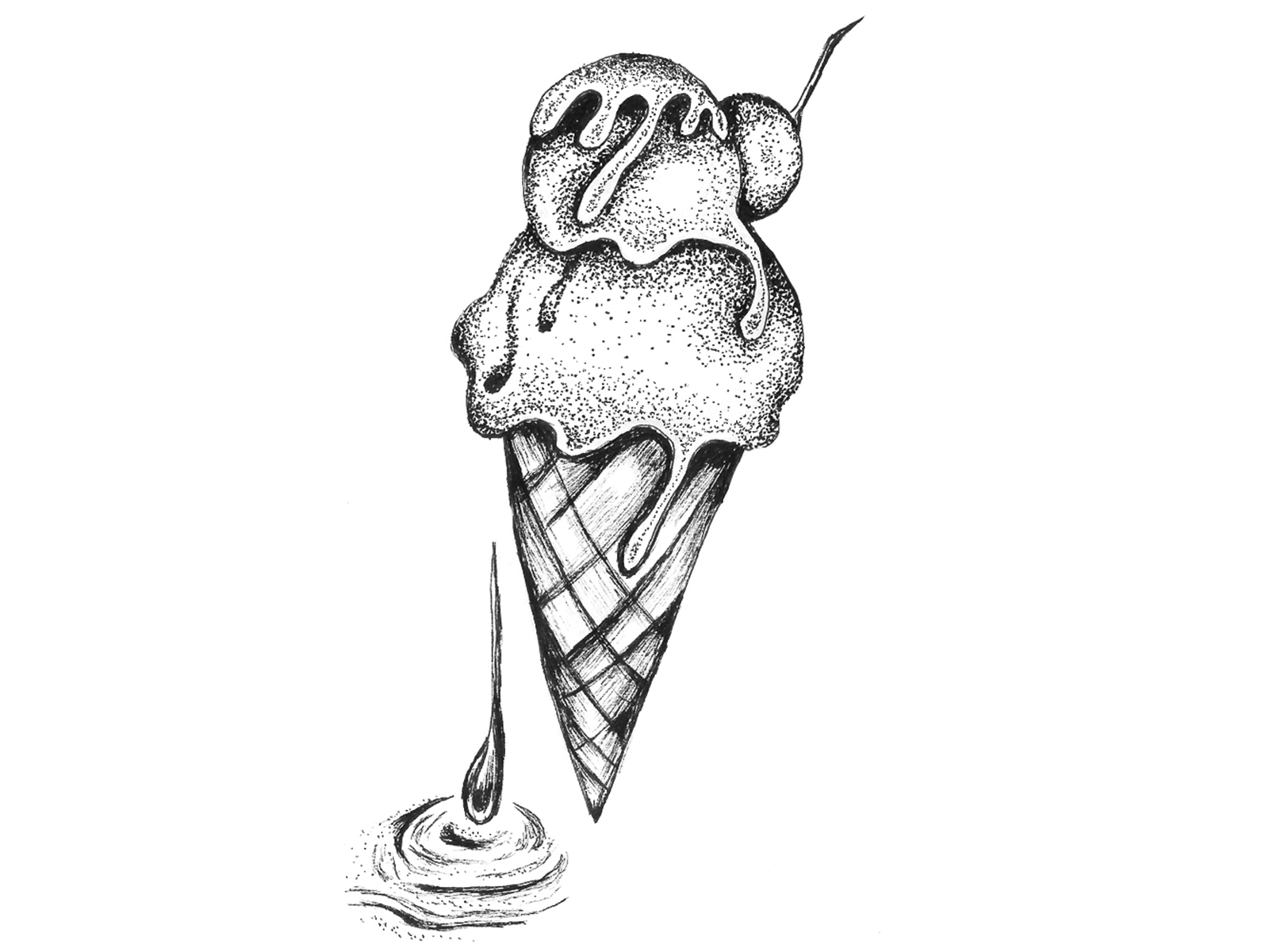 Ice-cream Treat Yo' Self Illustration by Jen Borror on Dribbble