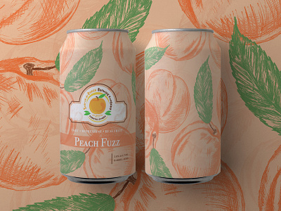 Peach Fuzz Craft Beer Label Design By Hoot Design Studio On Dribbble