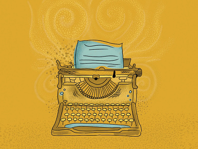 Typewriter illustraion
