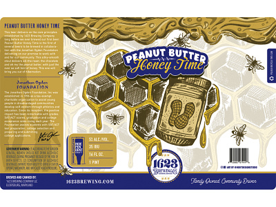 Peanut Butter Honey Time Craft Beer Label Design