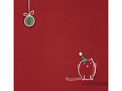 Cute Kitten Holiday Illustration