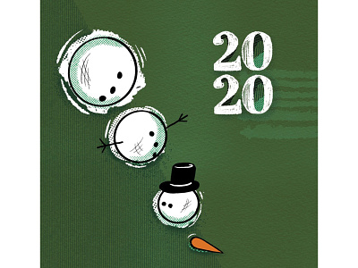 2020 Meme 2020 2020 art 2020 design 2020 meme 2020 trends calendar card design design digital art digital illustration funny funny art funny illustration illustration art meme pandemic procreate silly snowman surface design