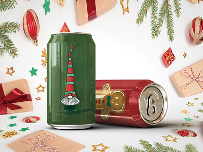 Holiday Beer Can Label Design and packaging 12oz beer beer art beer branding beer can beer can design beer cans beer label can design can label can label design craft beer holidays label design labeldesign packaging packaging design seasonal seasonal beer surface design