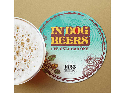 Craft beer coaster mockup beer beer art beer mat brand identity branding branding design brewery coaster coaster design design dog illustration illustrator quote