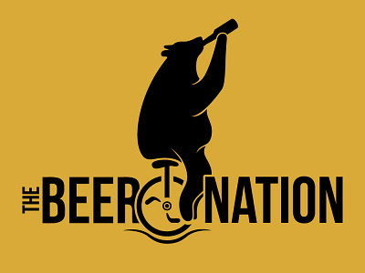 Beer Nation Logo Design adobe illustrator bear bear logo beer beer branding brand brand identity branding branding design craft beer custom logo illustration illustrator logo logo design logos logotype typography unicycle vector