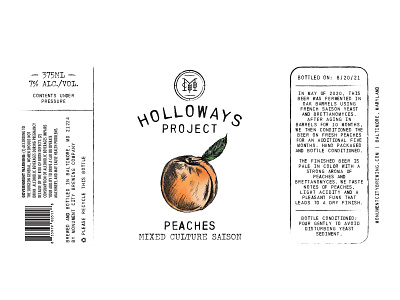 Peaches Beer Label Design