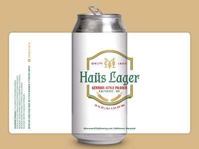 Clean Beer Can Label Design