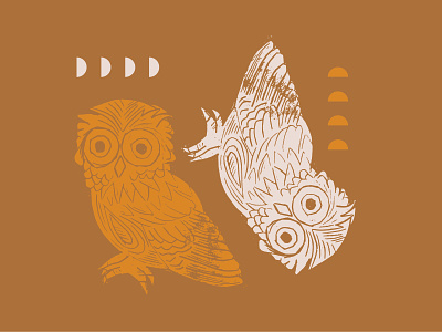 Owl Lino Cut Design birds boho branding carved carving hand drawn illustration illustration art illustrator lino lino cut lino print linoleum owl owls packaging print retro screen print vintage