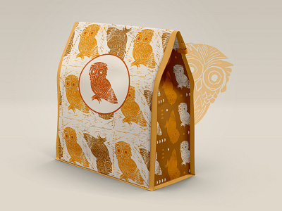 Food Packaging Design with Owl Pattern