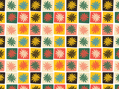 Retro Flower Pattern Design