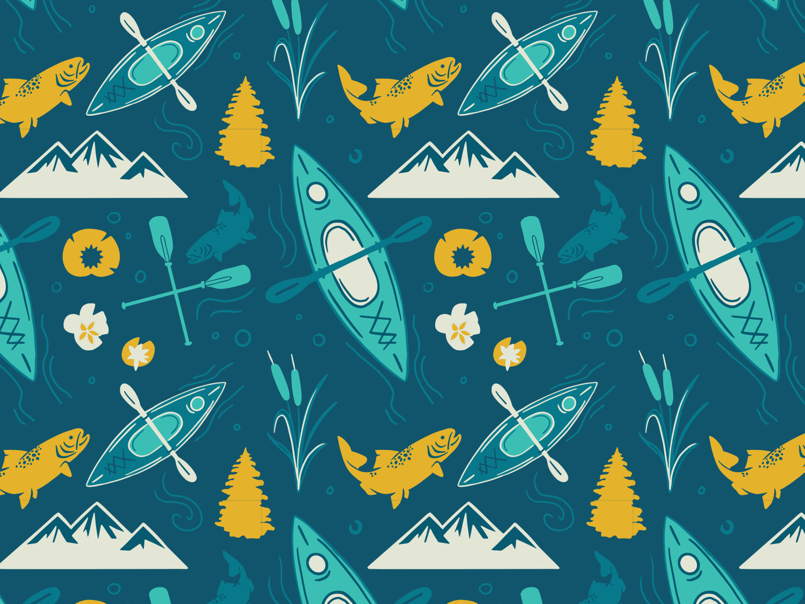 Adventure Pattern Design by Jen Borror Hoot Design Studio on Dribbble