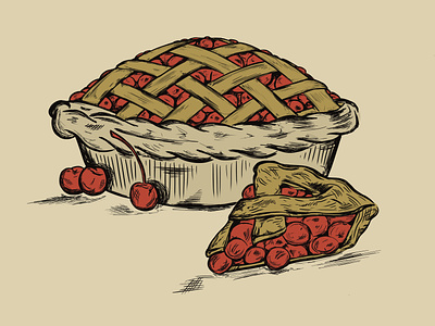 Cherry Pie Illustration