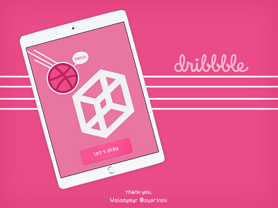 Hello, dribbble! :) ball debut debutshot design dribbble firstshot game gaming happy mobile mobile game tablet vector