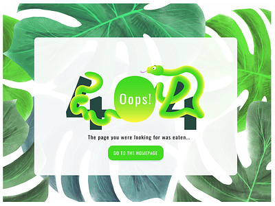 404 Snake page design