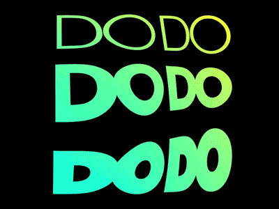 Dodo - font weight loop animated gif animation branding design typography